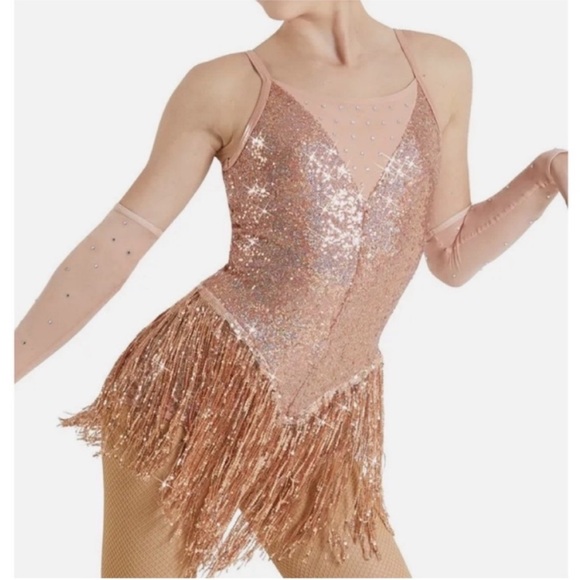 Weissman Other - Weissman Dance Costume Little Swing Jazz Flapper
Rose Gold NEW Size Large Child